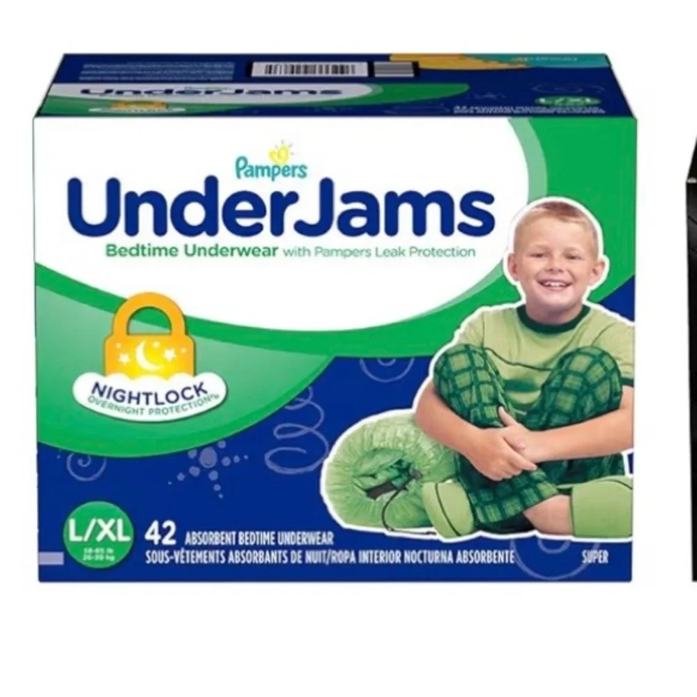 Pampers Underjams Disposable Bedtime Underwear Boys Size L/XL 42  Count NIB